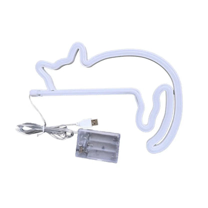 Neon Kattenlamp Decoratie USB LED – Sfeerlicht voor Kamer of Feest