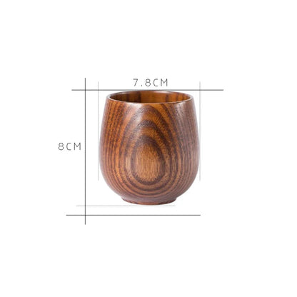 Japanse Houten Mok - Vintage Stijl - Natuurlijk Hout - 200ml