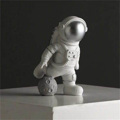 Astronauten Beeldje - Decoratieve Spaceman Maan Beelden