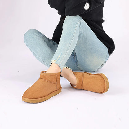 CozyStep winter dames boots - warme gevoerde enkellaarsjes suede look