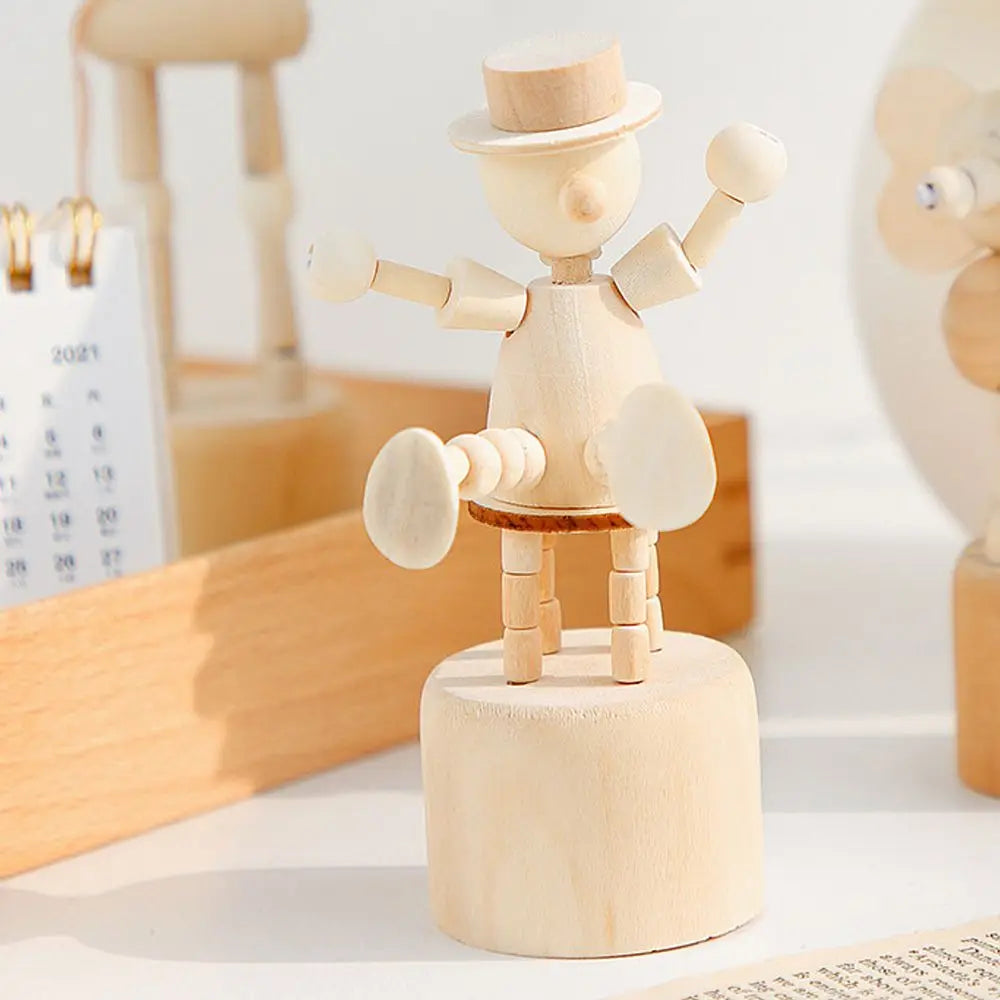 Houten Dieren Beeldje – Miniatuur Beweegbare Poppen Decoratie