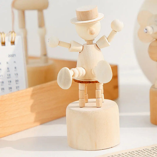 Houten Dieren Beeldje – Miniatuur Beweegbare Poppen Decoratie