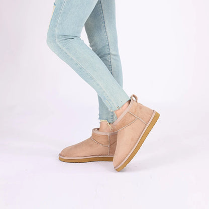 CozyStep winter dames boots - warme gevoerde enkellaarsjes suede look