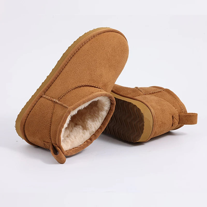 CozyStep winter dames boots - warme gevoerde enkellaarsjes suede look