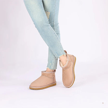 CozyStep winter dames boots - warme gevoerde enkellaarsjes suede look