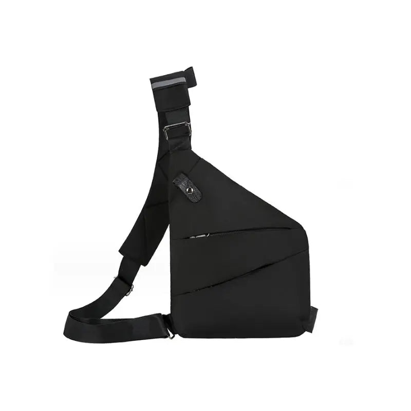 UrbanGuard Schoudertas – Slimme Anti-Diefstal Tas voor Reizen, Wandelen & Dagelijks Gebruik – Zwart/Zilvergrijs