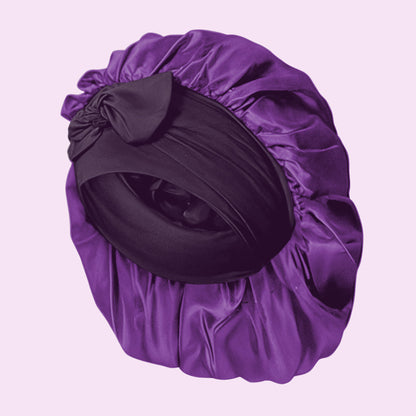 SilkyDream Nachtmuts – Zwart Zijde Luxe Haarverzorging