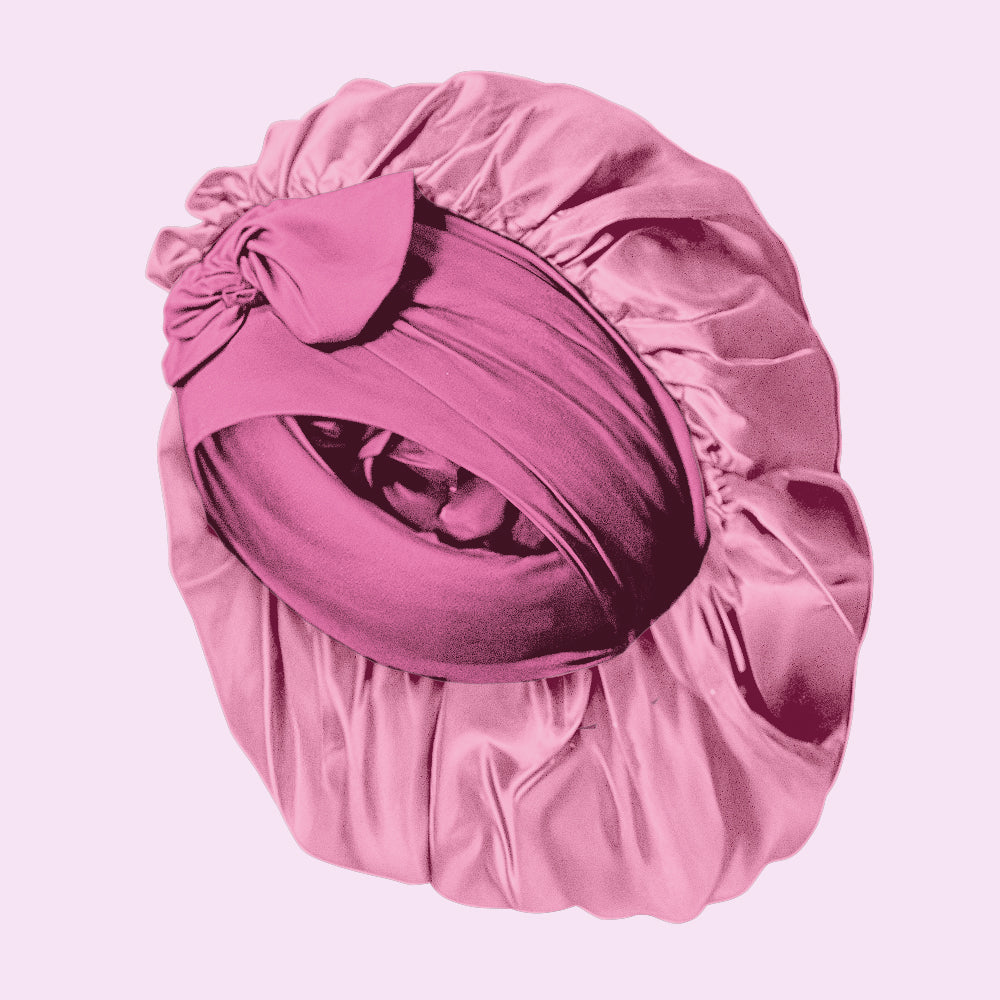 SilkyDream Nachtmuts – Zwart Zijde Luxe Haarverzorging