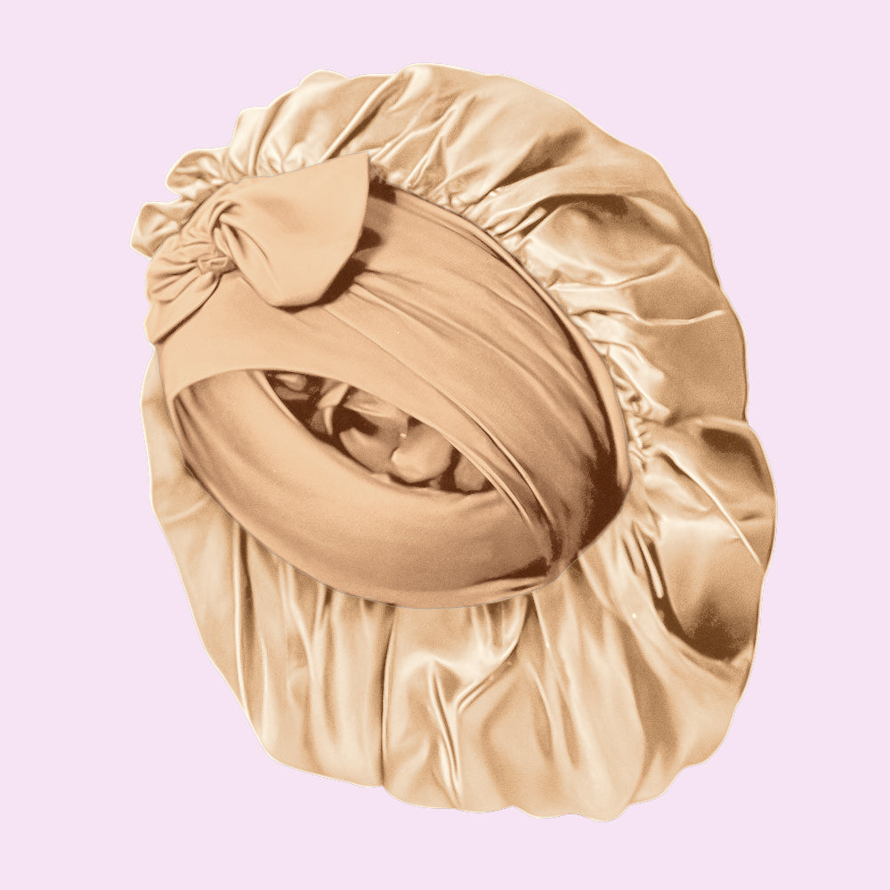 SilkyDream Nachtmuts – Zwart Zijde Luxe Haarverzorging