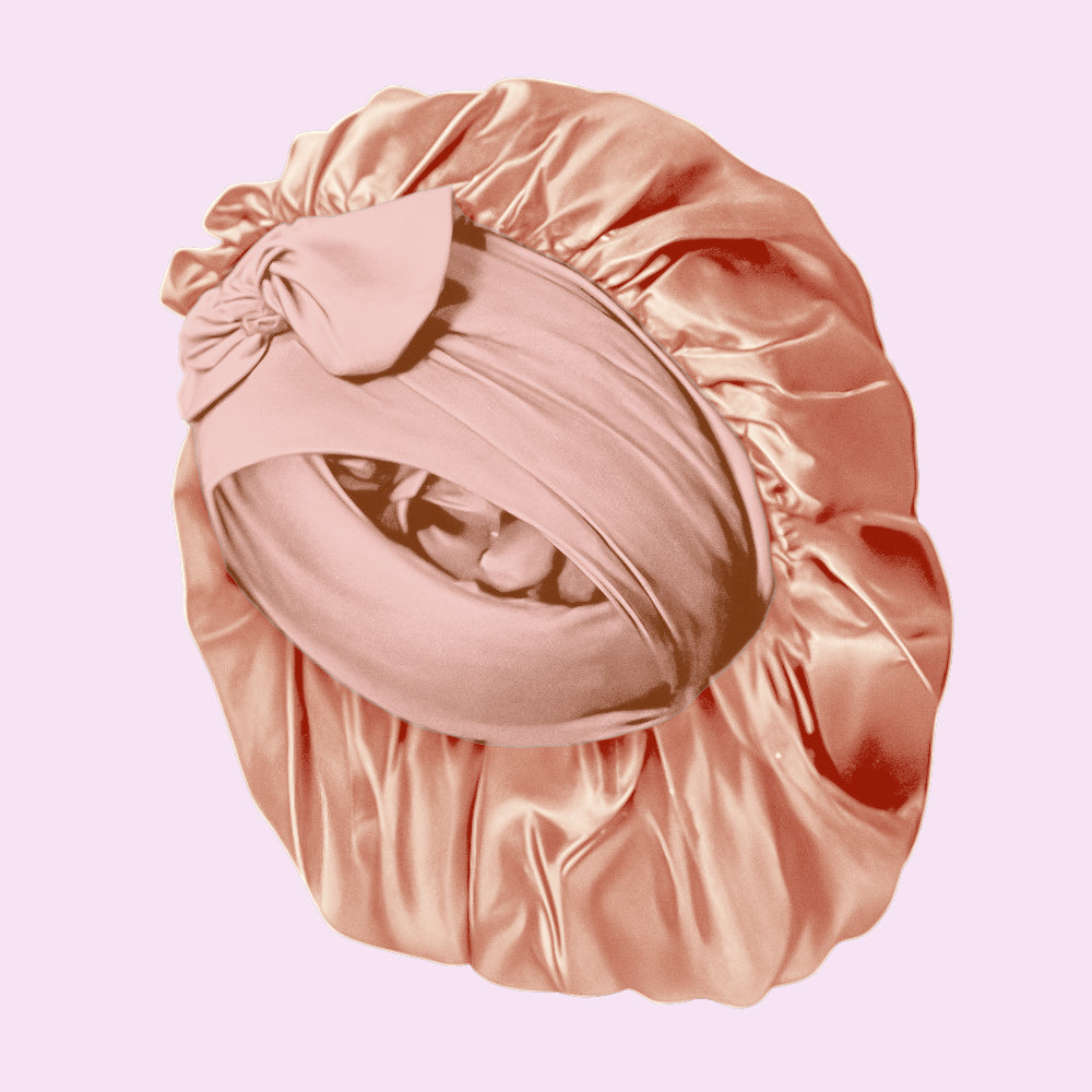 SilkyDream Nachtmuts – Zwart Zijde Luxe Haarverzorging