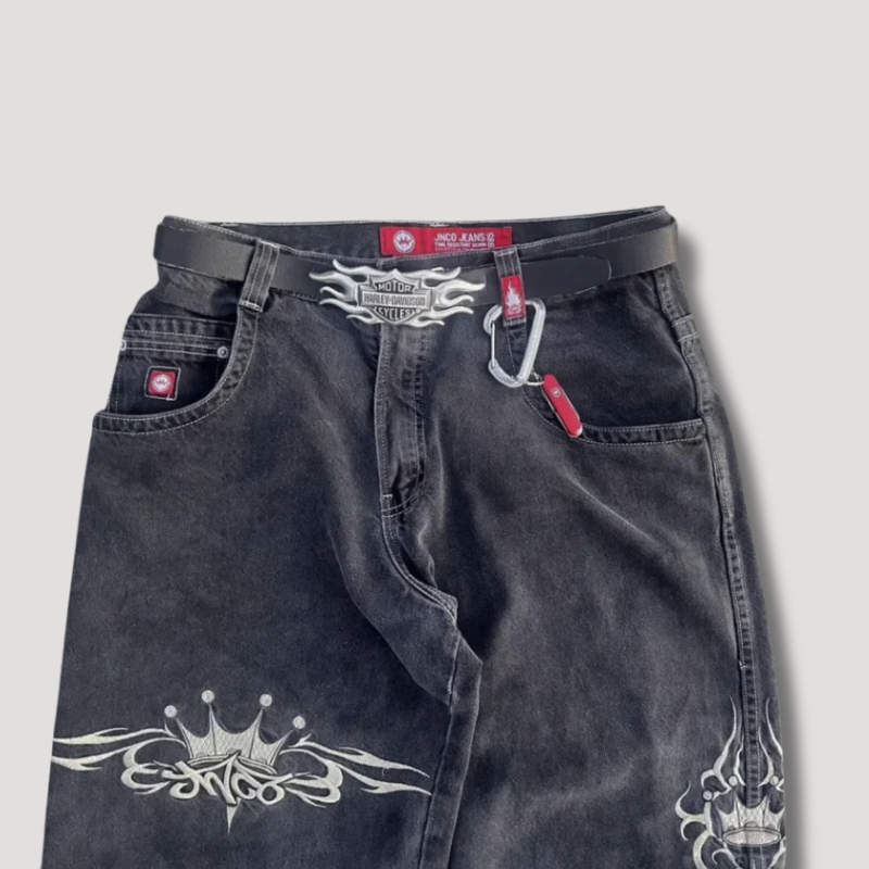 UrbanKings Hip Hop Kings Crown Baggy Jeans – Zwart