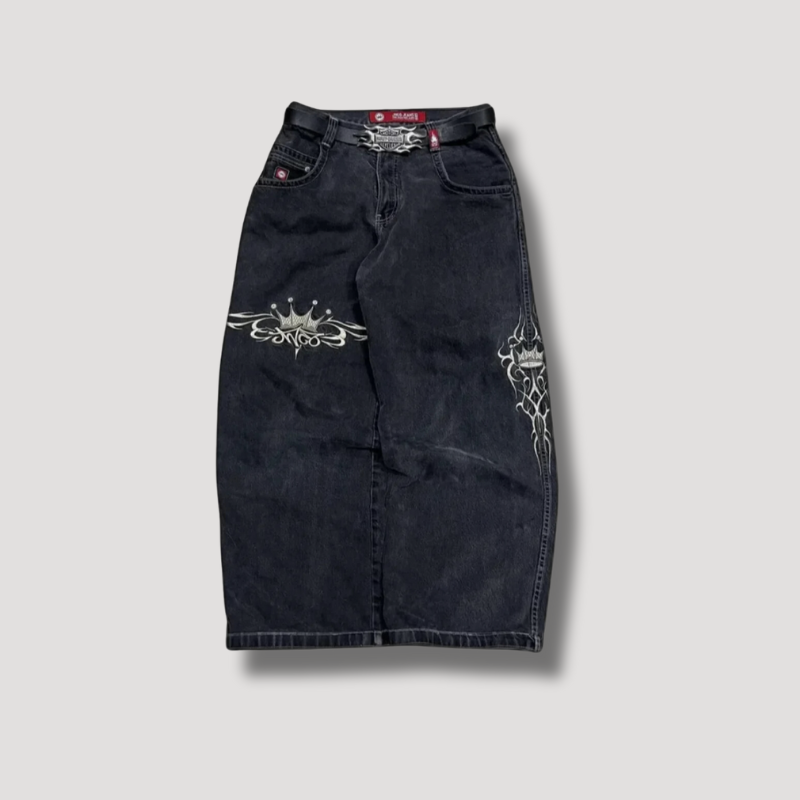 UrbanKings Hip Hop Kings Crown Baggy Jeans – Zwart