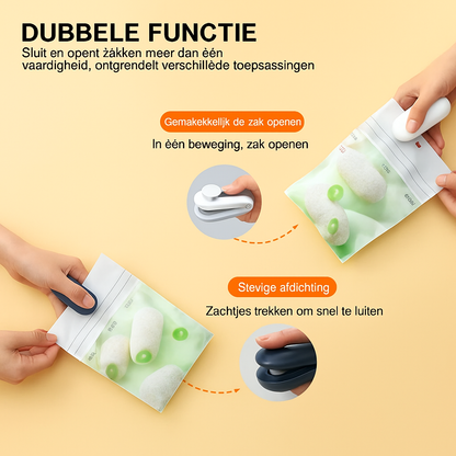 Zak Sealer - USB Oplaadbaar - Handmatige Vacuüm Sealmachine met Snijfunctie