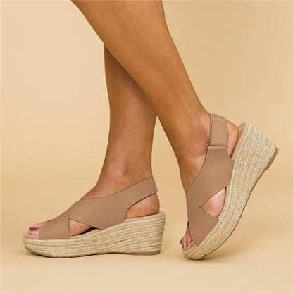 ConfiWear Orthopedic Wedge | Dames Espadrilles Taupe