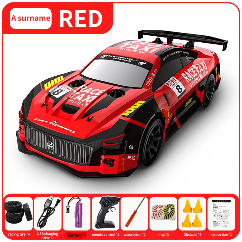 JJRC Q165 2.4G Drift Rc Car 4WD Drift Car 1:18 Toy Remote Control GTR Car RC Racing Car Toy for Children Christmas Gifts ﻿