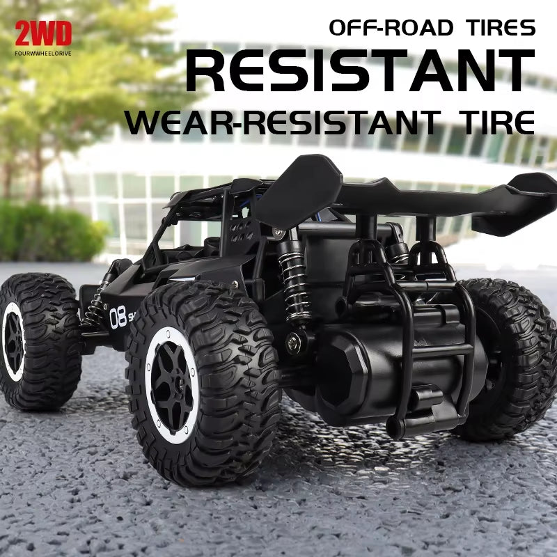 1:16 2.4Gh Model RC Car with LED Lights 2WD Off-Road Remote Control Climbing Vehicle Outdoor Cars Toys for Boys Girls Gifts