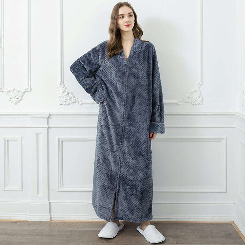 FlanelLuxe – Extra Lange Thermische Badjas voor Winter Comfort