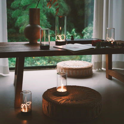 Night Lights 5.70 in Modern Bedside Table Lamp 3-Level Dimming Battery Operated Night Light