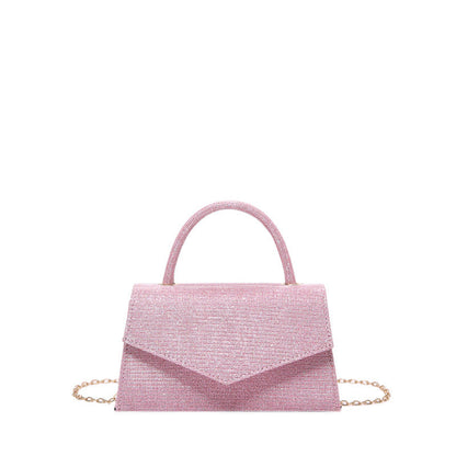 AMALIA | Dames handtas kleine vierkante tas met diamant-look – luxe