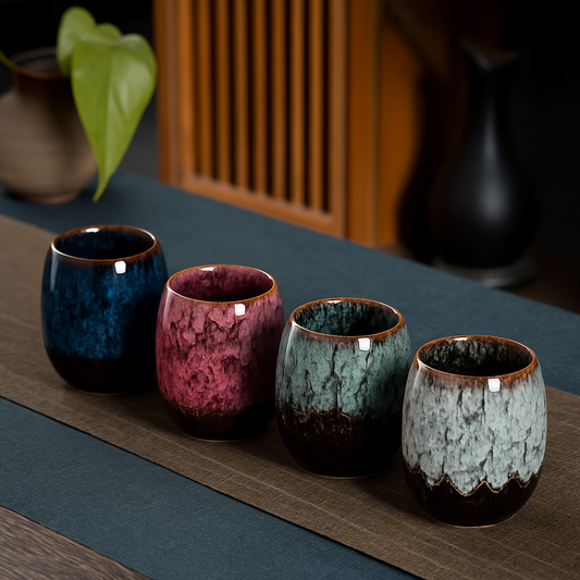 Keramische Koffiemok Set 175ml – Japans Design – Porselein – Cadeaubox