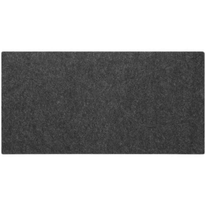 Handige antislip bureaumat vilt 80x40cm - donkergrijs/lichtgrijs