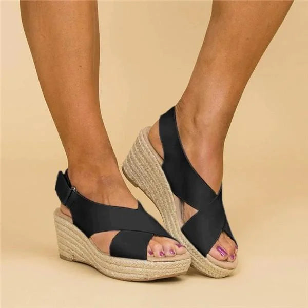 ConfiWear Orthopedic Wedge | Dames Espadrilles Taupe
