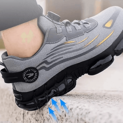 SafeStep Pro – Lichtgewicht Veiligheidsschoen Zwart/Grijs Slip-On