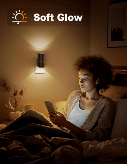 Dimbaar LED Nachtlampje – Set van 2 – Instelbare Helderheid, Compact, Plug-In
