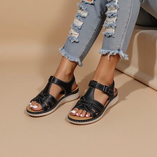 TrailWear Elegant | Orthopedische Dames Sandalen Zwart