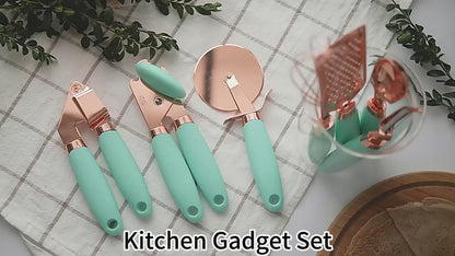 Keukengerei Set 7-delig – RVS & Koper – Antislip Handvat – Elegant Design