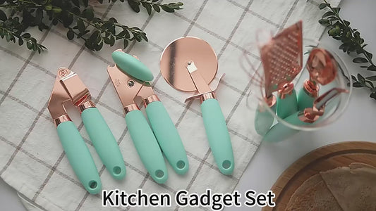 Keukengerei Set 7-delig – RVS & Koper – Antislip Handvat – Elegant Design