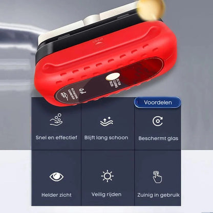 ClearGuard RainShield – Ultieme bescherming & helder zicht voor autoruiten (Rood/Zwart)