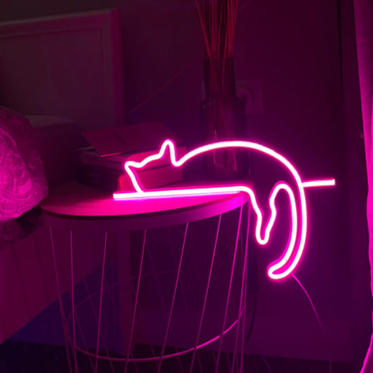 Neon Kattenlamp Decoratie USB LED – Sfeerlicht voor Kamer of Feest